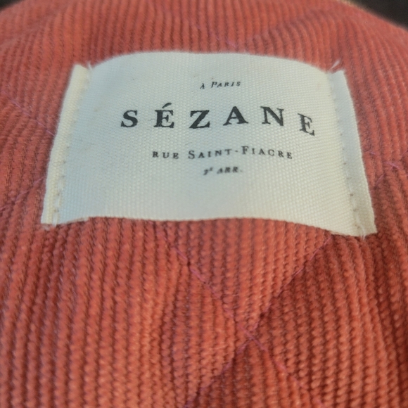 Sezane France Quilted Rust Orange Cosmetic Case Bag Lifestyle Sustainable Paris - Picture 4 of 11